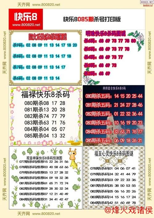 016期范秋雨快乐8预测：八码杀号精选